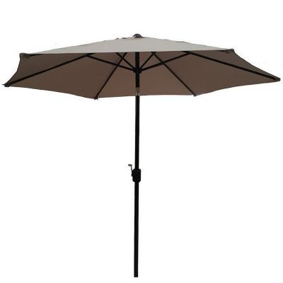 OPEN BOX Palm Springs 9ft Aluminium Outdoor Patio Umbrella Garden Parasol with Tilt - Tan