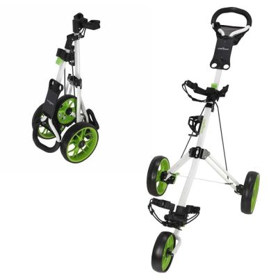 OPEN BOX Caddymatic Golf Pro Lite 3 Wheel Golf Cart White/Green