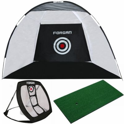 Forgan Golf 3-in-1 Practice Center with Hitting Net, Chipping Net and Mat