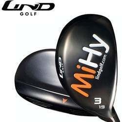 Lind Golf MiHY Black Left Hand Hybrid Rescue Wood, Graphite Shaft, Regular Flex, #4