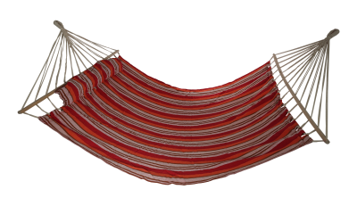 OPEN BOX Palm Springs Quilted Hammock Red/Tan Striped