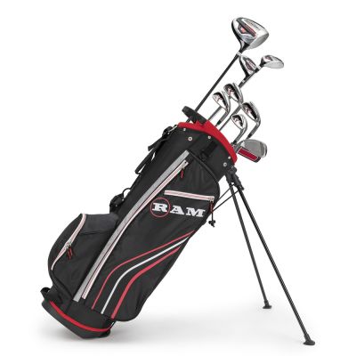 Ram Golf Accubar Golf Clubs Set - Graphite Shafted Woods, Steel Shafted Irons - Mens Left Hand