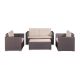 OPEN BOX Palm Springs Modern 4 Piece Furniture Wicker Patio Set