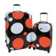 OPEN BOX Swiss Case 4 Wheel 2pc Suitcase Set Orange Dots