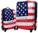 OPEN BOX Swiss Case 4W 2pc Suitcase Set US Flag