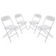 OPEN BOX Palm Springs Heavy Duty Folding Plastic/Steel Chairs – 4 PACK,,,,,,