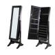 OPEN BOX Homegear Mirrored Jewelry Cabinet with Stand Black