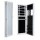 OPEN BOX Homegear Wall Mounted Mirrored Jewelry Cabinet White