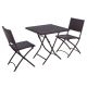 OPEN BOX Palm Springs 3Pc Rattan Dining Table and Chair Set