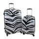 OPEN BOX Swiss Case 4 W 2pc Suitcase Set Zebra