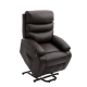 Homegear PU Leather Power Lift Electric Recliner Chair with Massage, Heat and Vibration with Remote - Brown