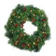 Homegear 24 Decorated Spruce Christmas Wreath W/ Lights,,
