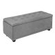 OPEN BOX Homegear 47 Large Fabric Ottoman Storage Bench / Chest / Footrest with Padded Seat and Hinged Lid - Gray,OPEN BOX Homegear 47 Large Fabric Ottoman Storage Bench / Chest / Footrest with Padded Seat and Hinged Lid - Gray,,,,