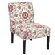 Homegear Home Furniture Accent Armless Chair - Contemporary Designs - Floral