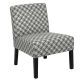 OPEN BOX Homegear Home Furniture Accent Armless Chair - Contemporary Designs - Grey Intersecting Circles,Homegear Home Furniture Accent Armless Chair - Contemporary Designs - Grey Intersecting Circles,,,,,,