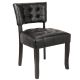 OPEN BOX Homegear Oversized Tufted Faux Leather Accent Chair, Black