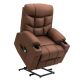 Homegear Fabric Power Lift Electric Recliner Chair with Massage and Vibration