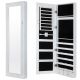 OPEN BOX Homegear Modern Door/Wall Mounted Mirrored Jewelry Cabinet White
