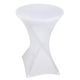 OPEN BOX Palm Springs 32” Round White Plastic 43” High Folding Bar Table with Cover White