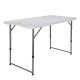 OPEN BOX Palm Springs Portable 4ft Adjustable Height Plastic Folding Table