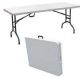 OPEN BOX Palm Springs Deluxe 6` Folding Portable Table White