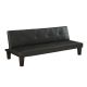 OPEN BOX Homegear Modern Faux Leather Sofa / Couch Bed Black,,,