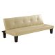 OPEN BOX Homegear Modern Faux Leather Sofa / Couch Bed Cream